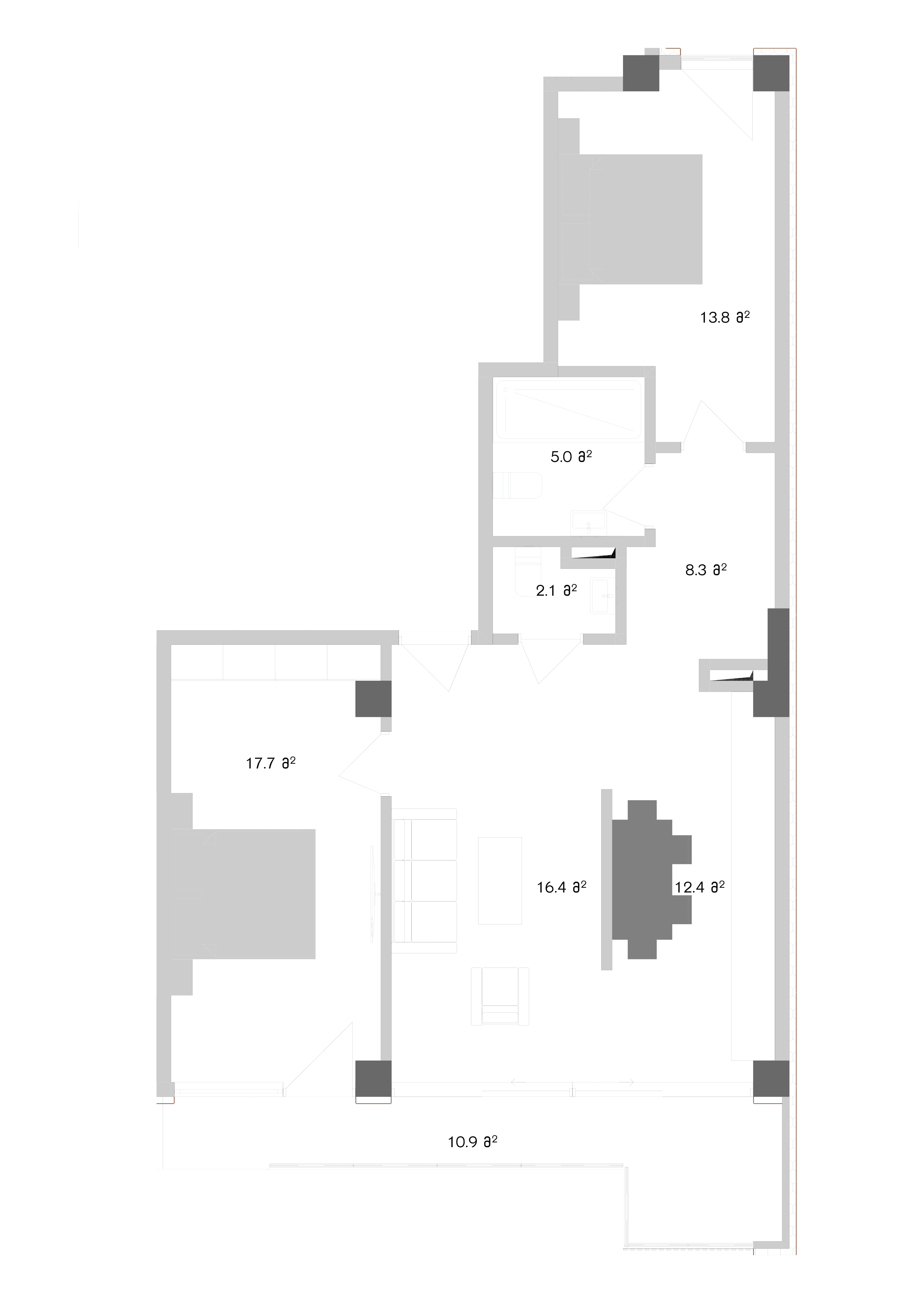 2 Спальни + Двор 07