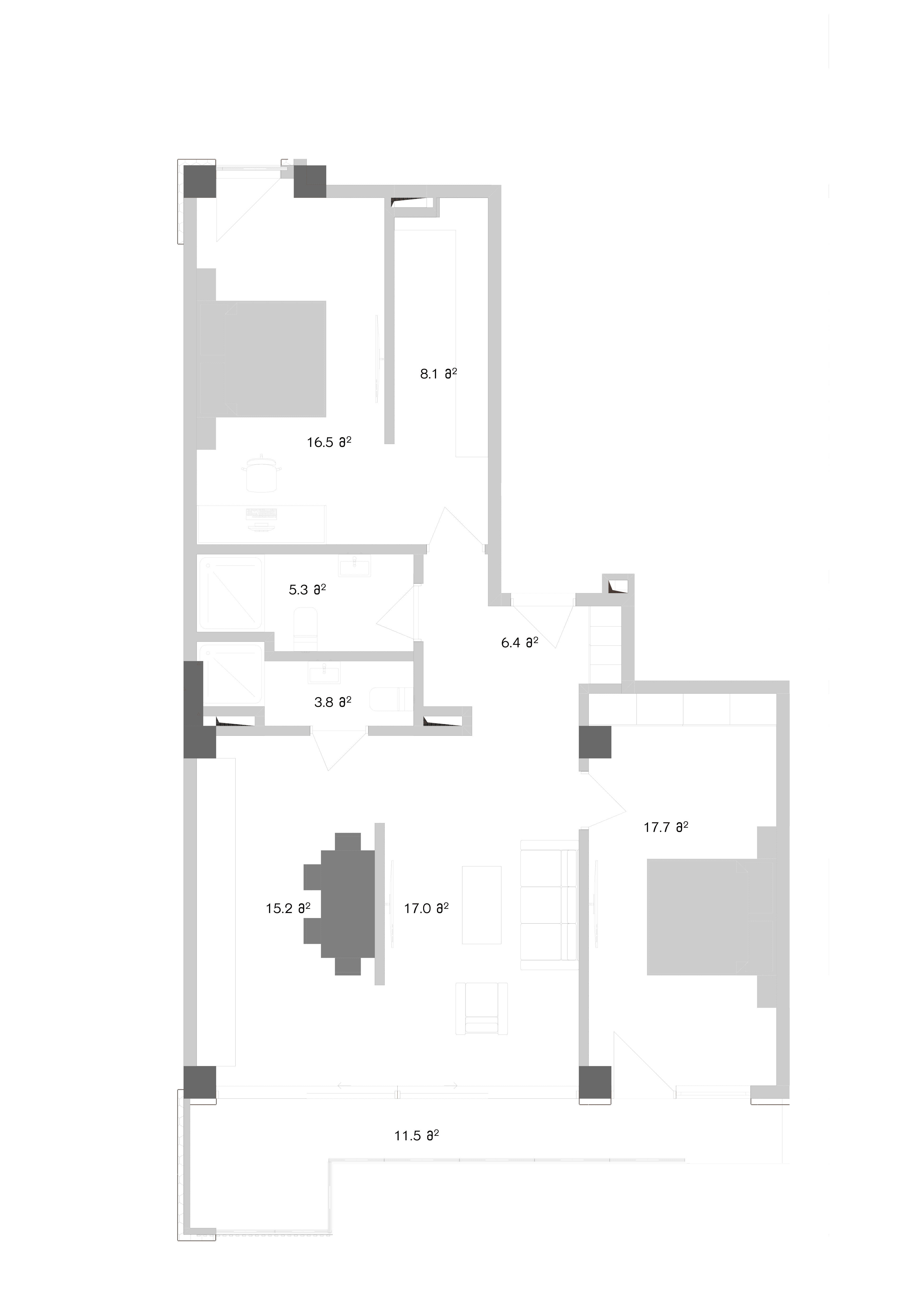 2 Спальни + Двор 08