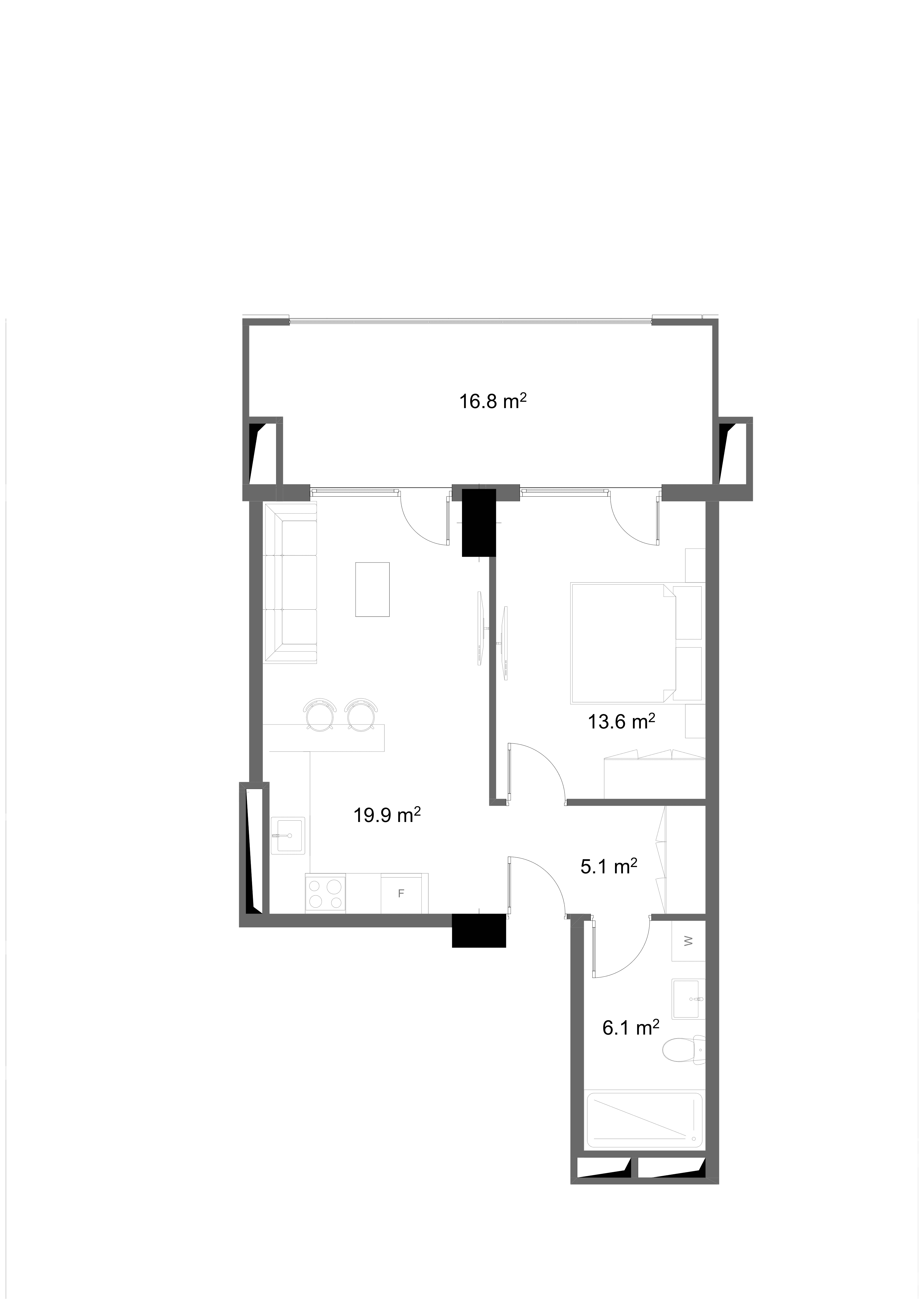 1 Bedroom 1012