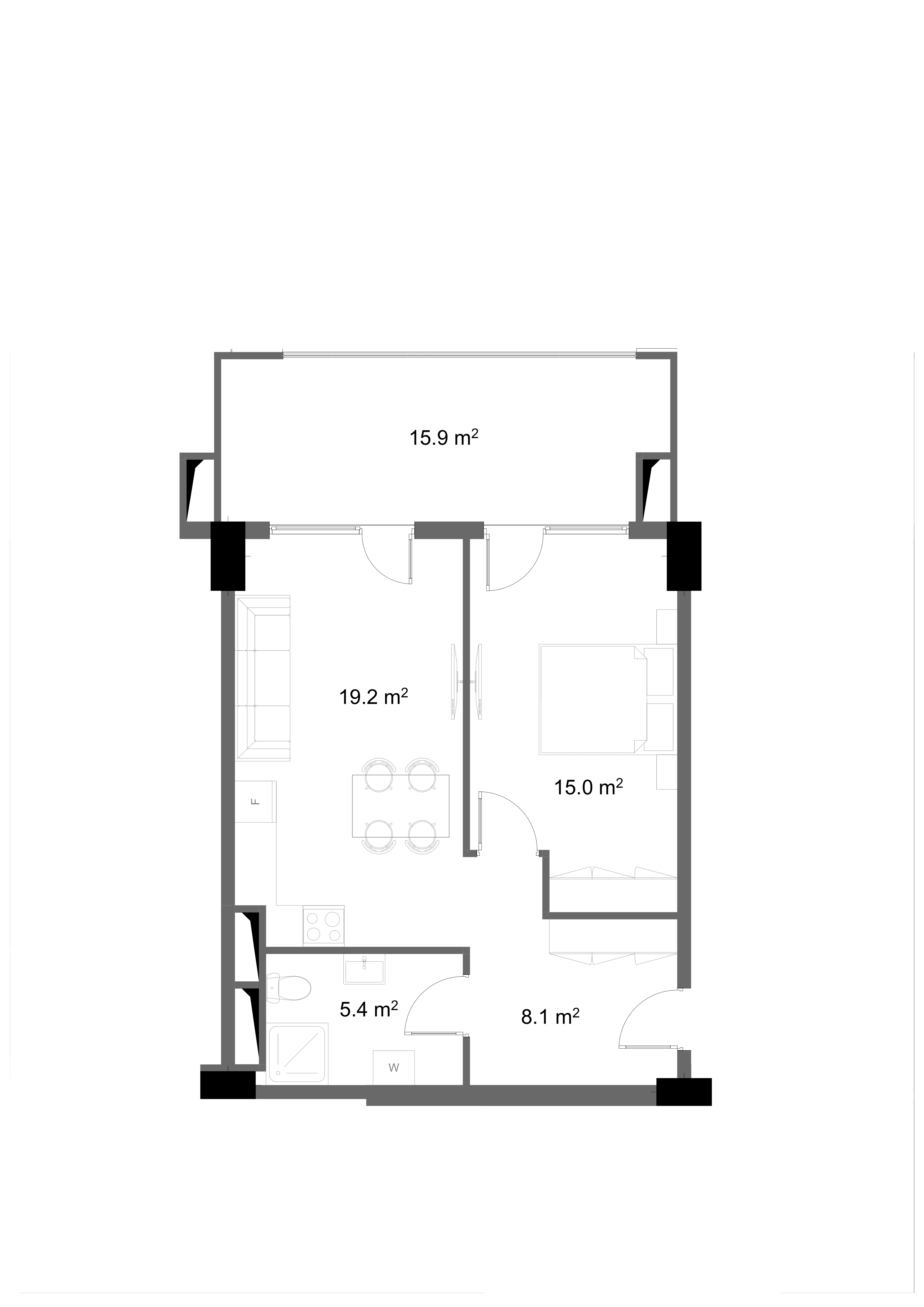 1 Bedroom 1017
