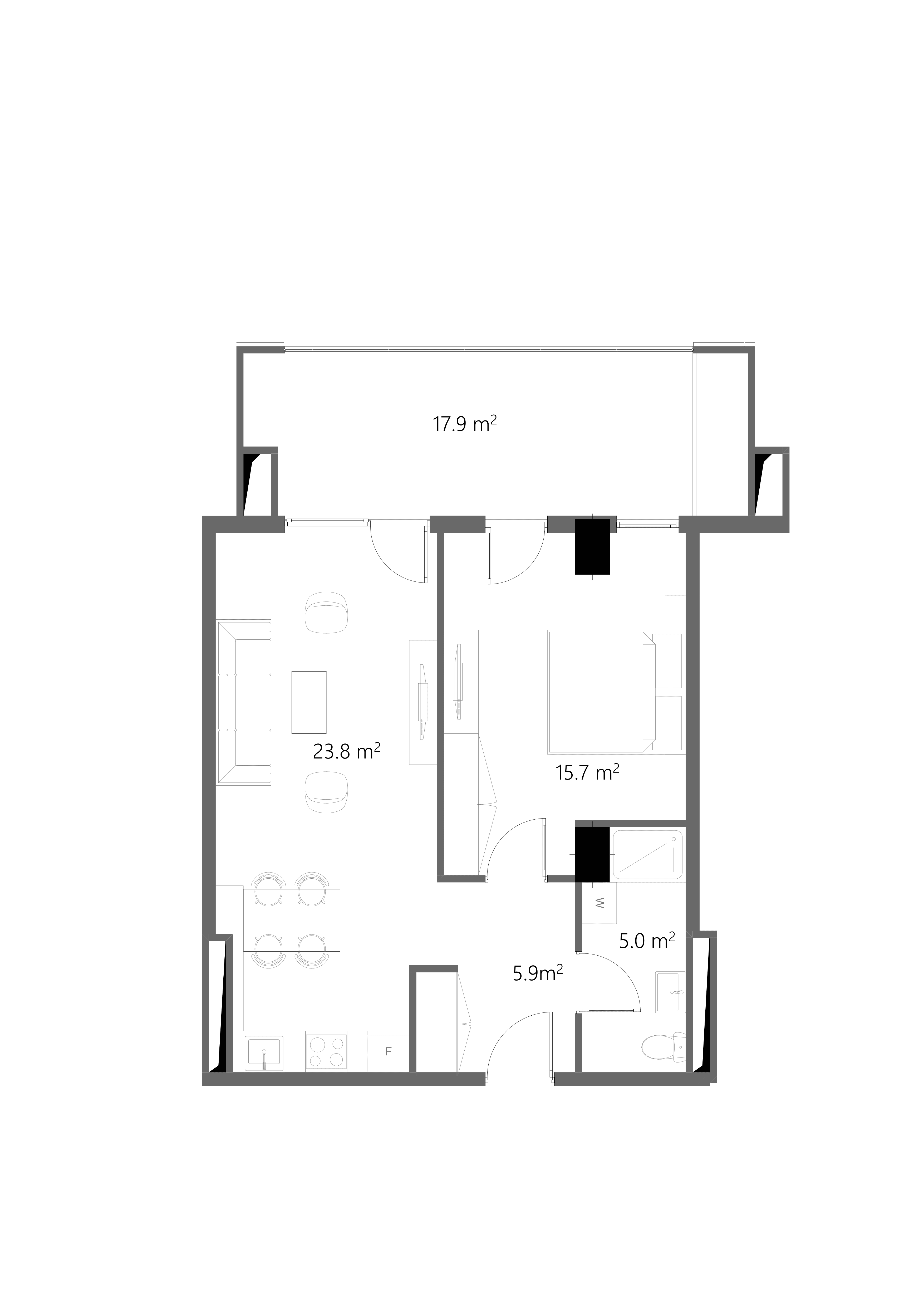 1 Спальня 1106