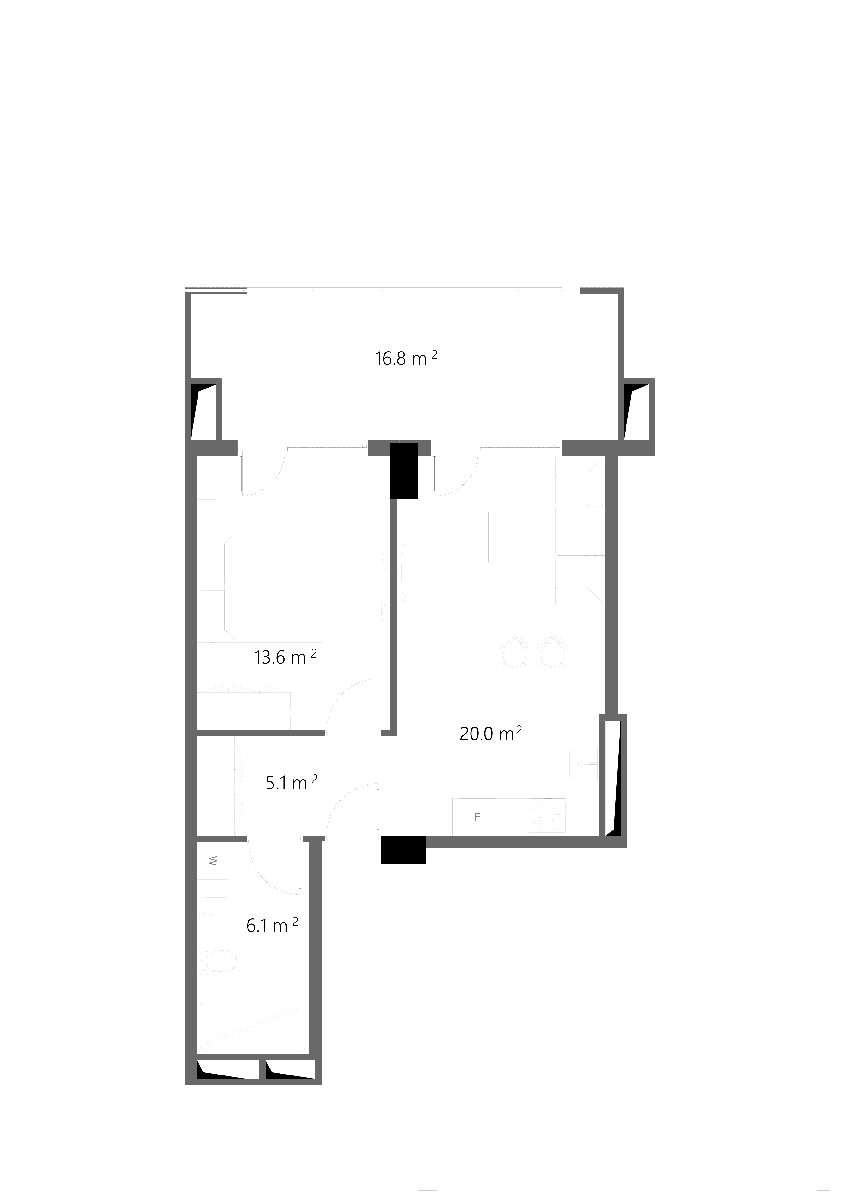 1 Спальня 1109