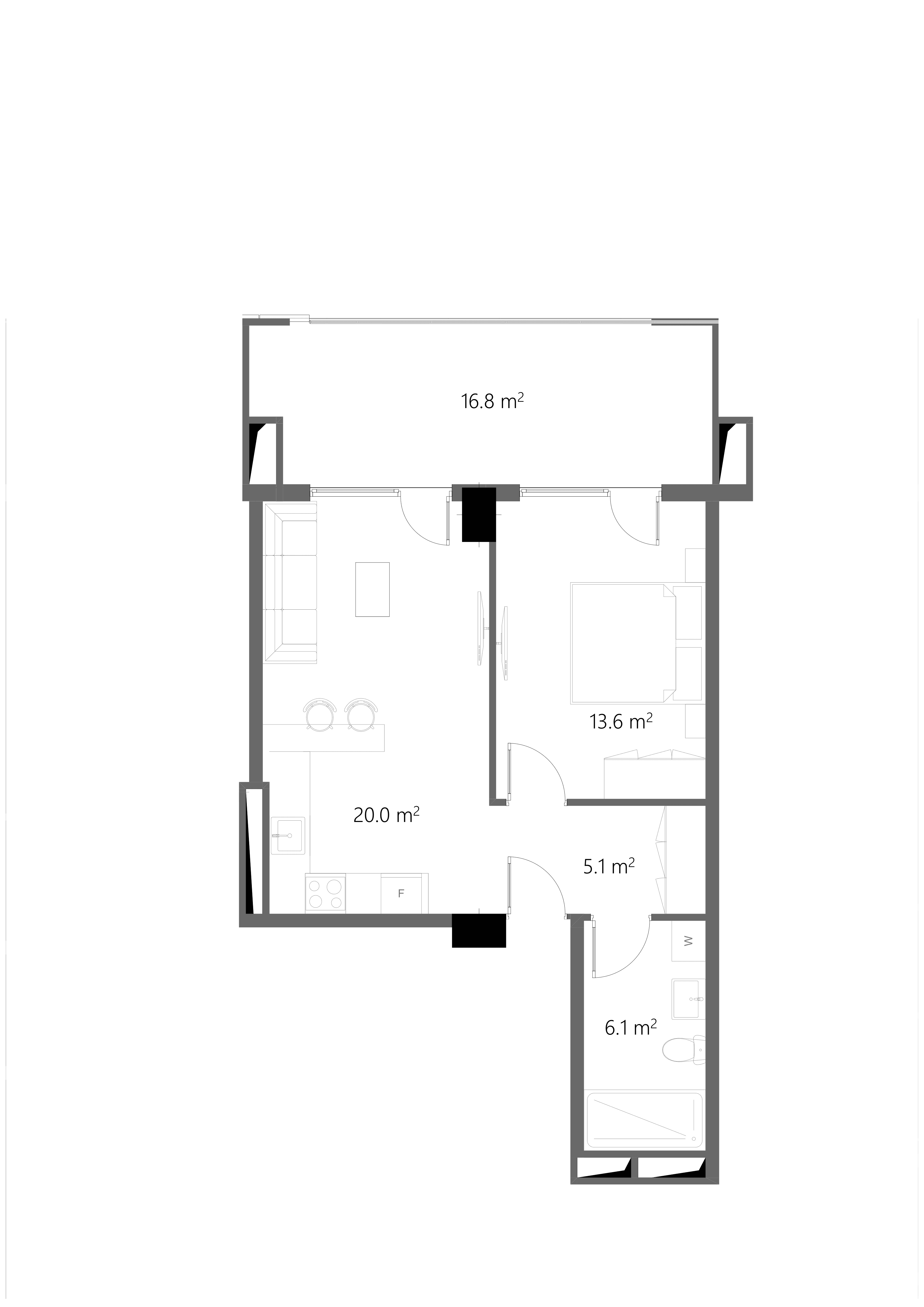 1 Спальня 1112