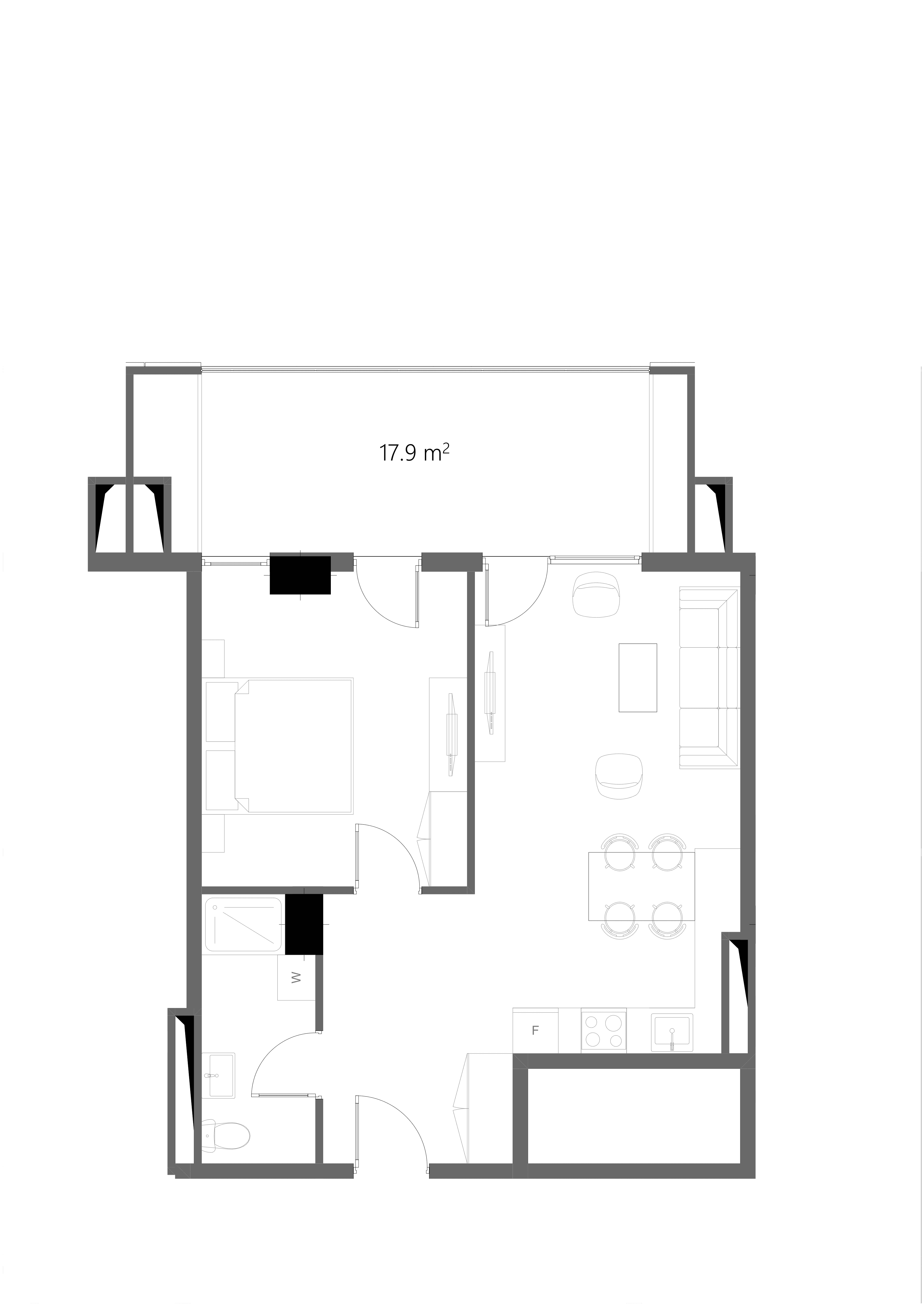 1 Спальня 1115