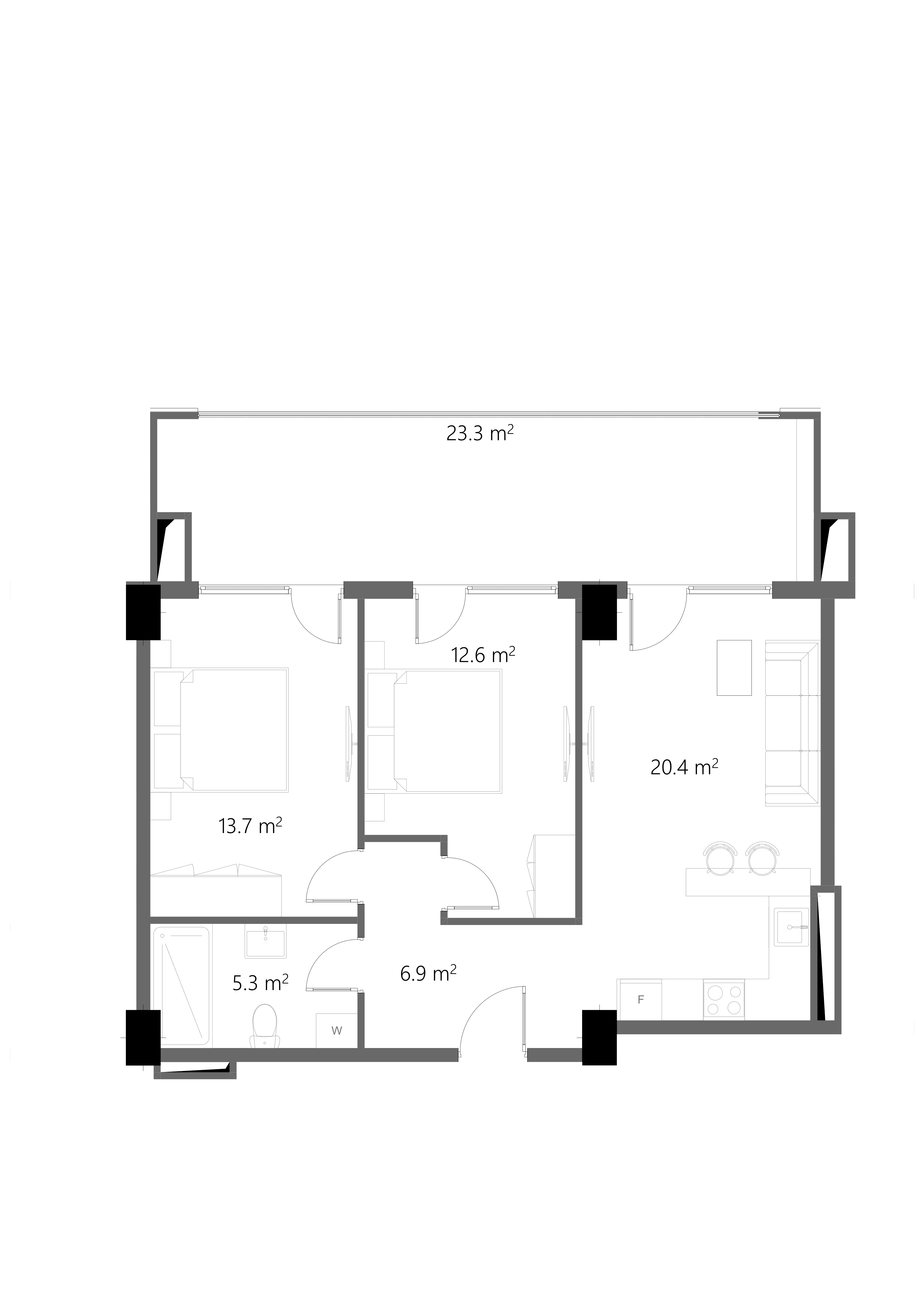 2 Bedroom 1213