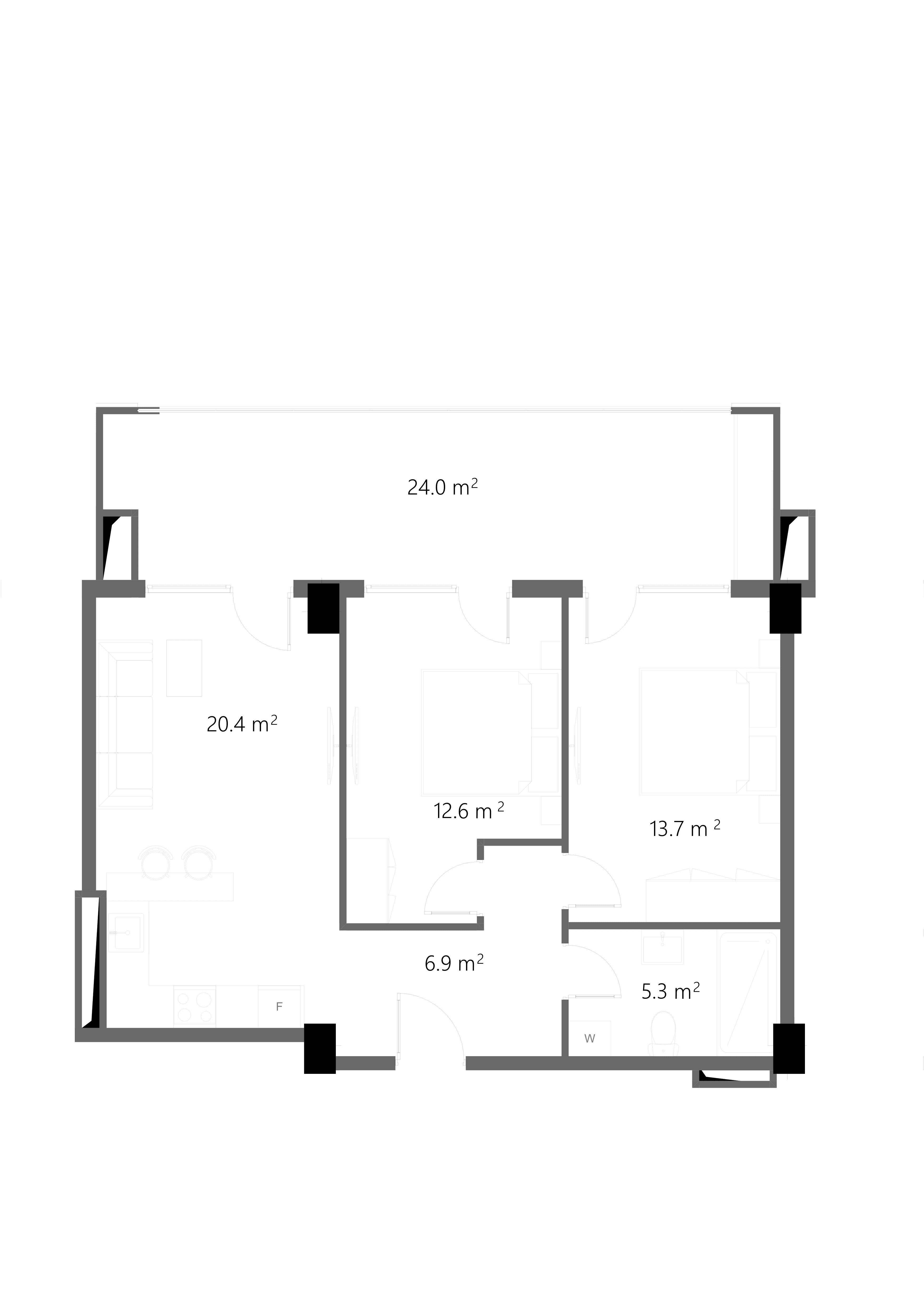 2 Bedroom 1308