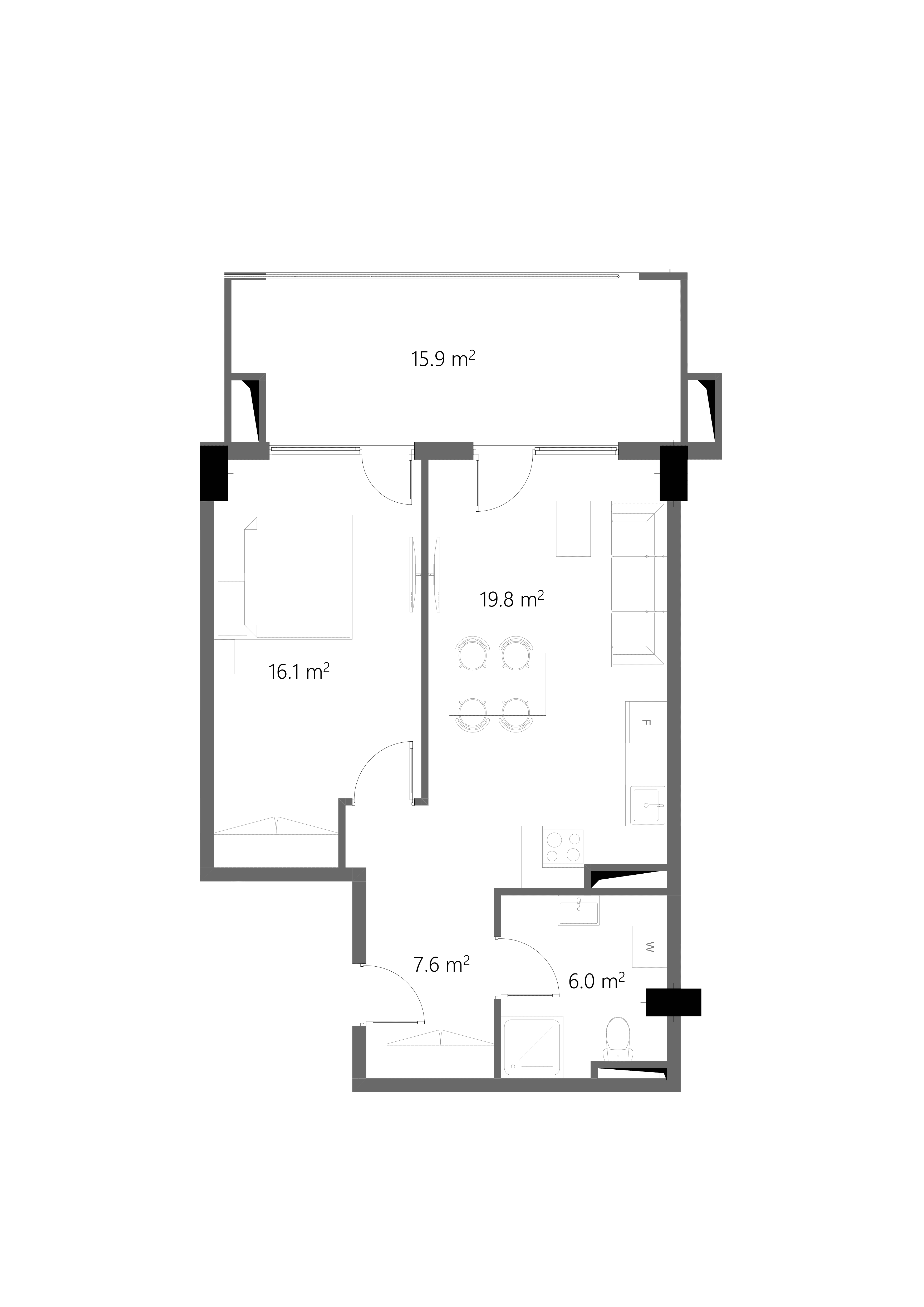 1 Bedroom 1502