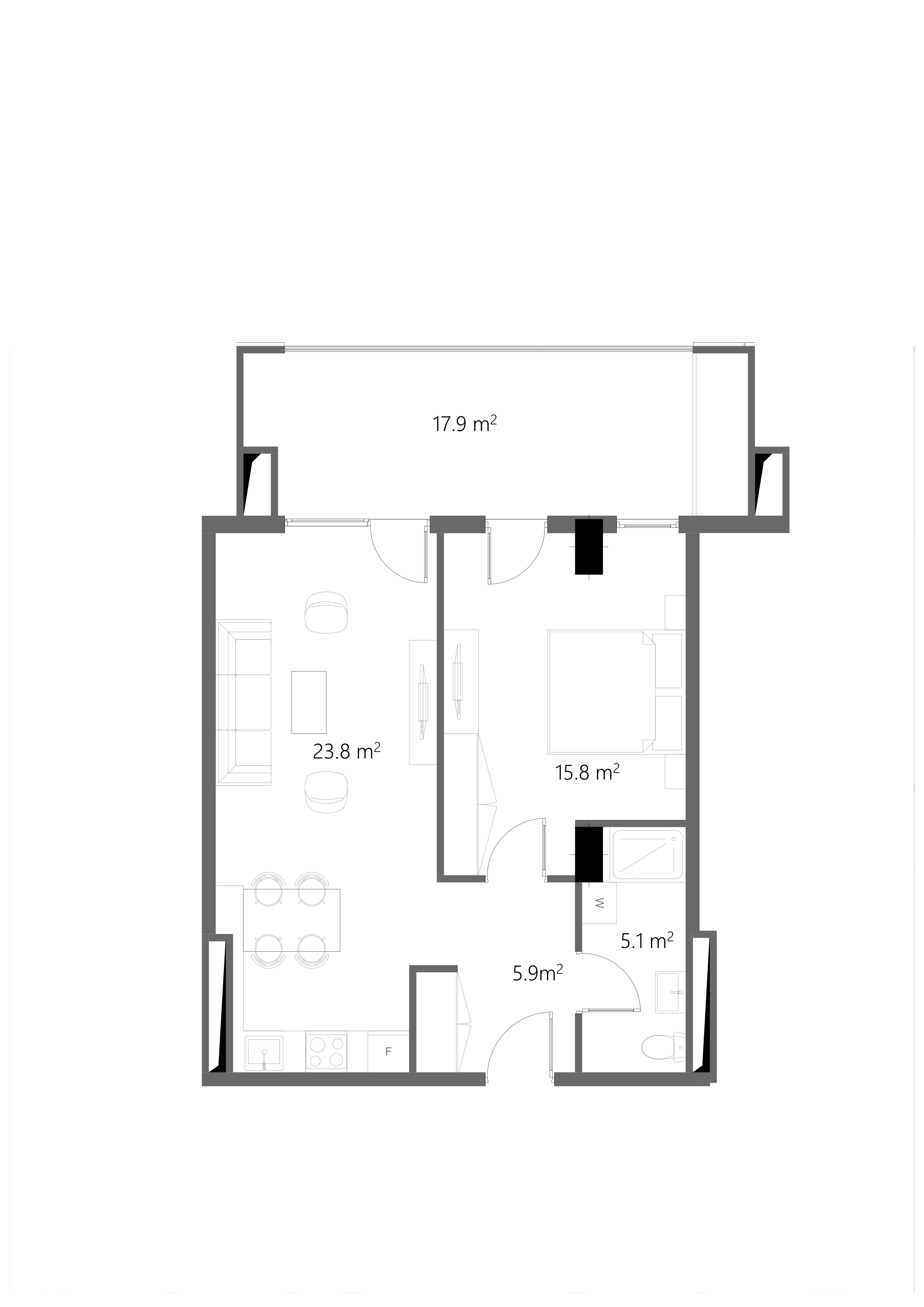 1 Bedroom 1506