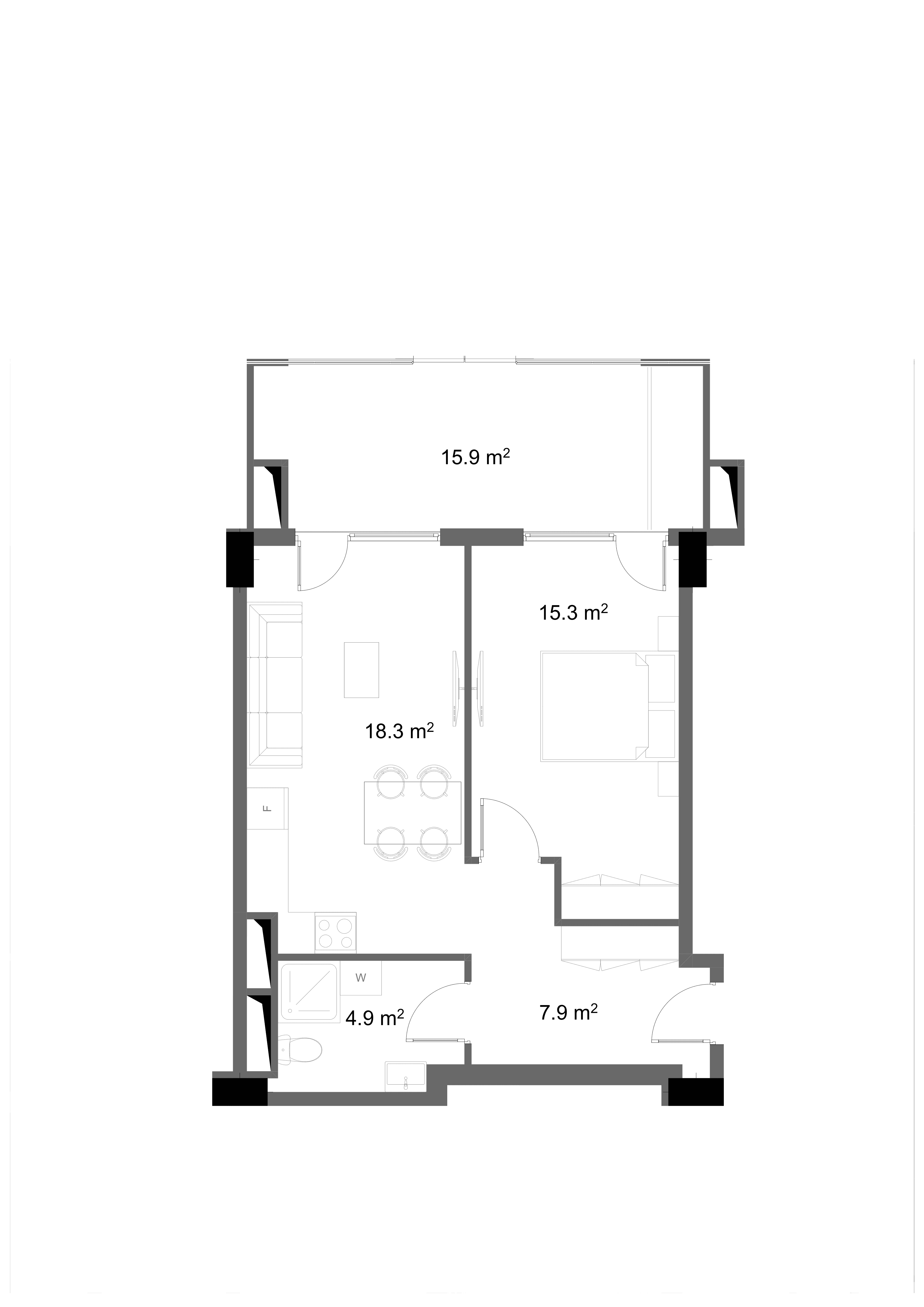 1 Спальня 2103