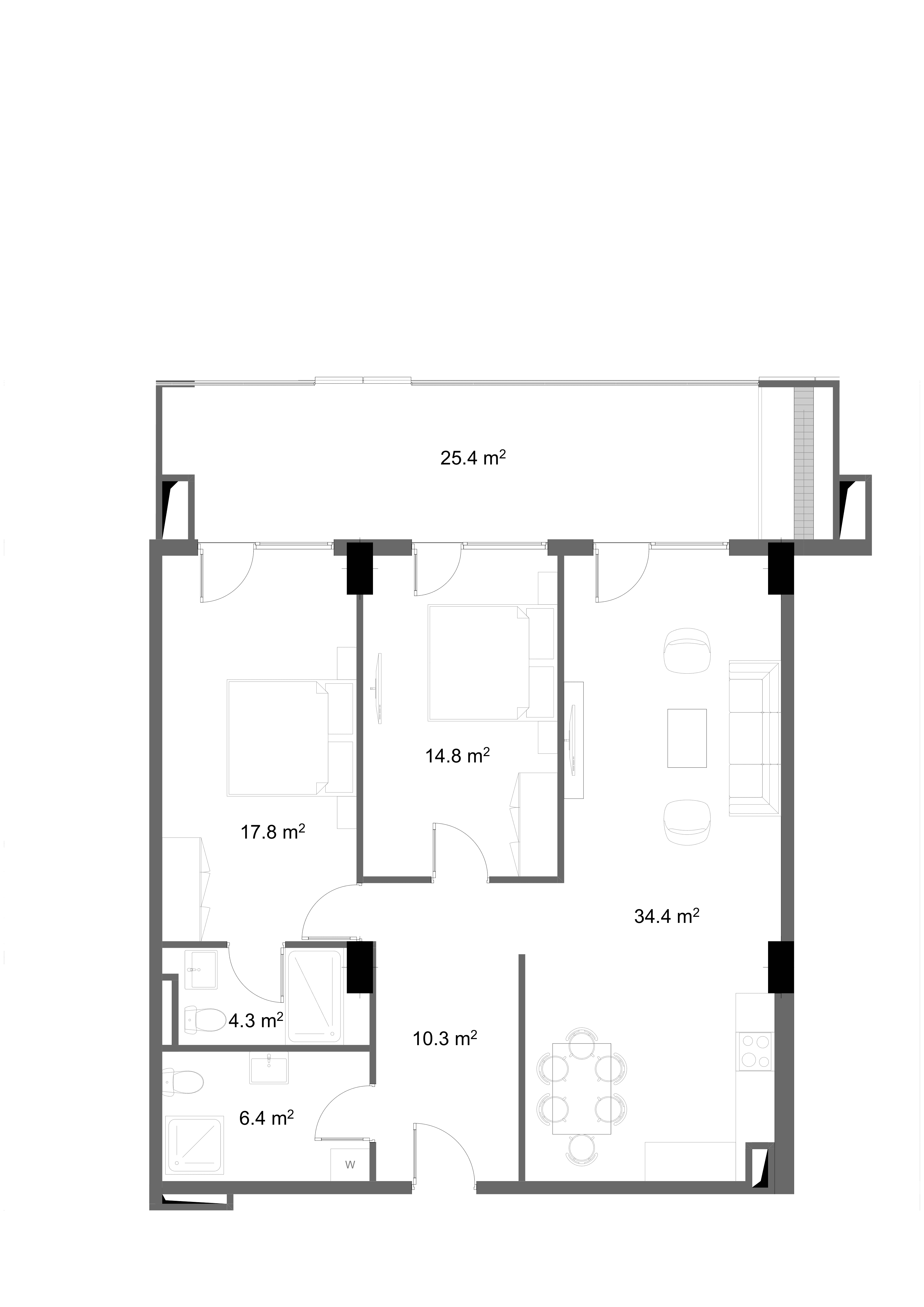 2 Спальни Большая 2111