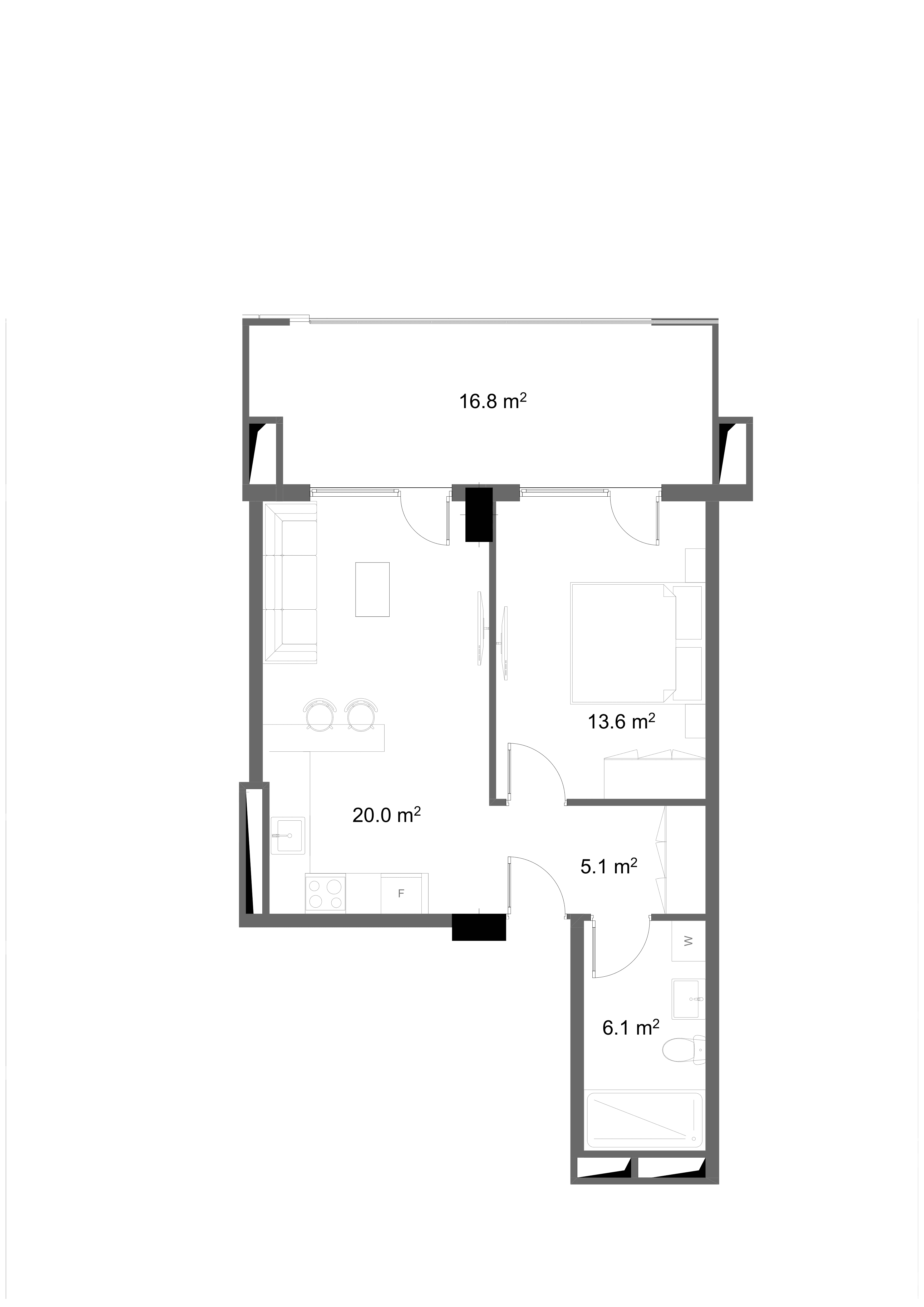 1 Спальня 2112