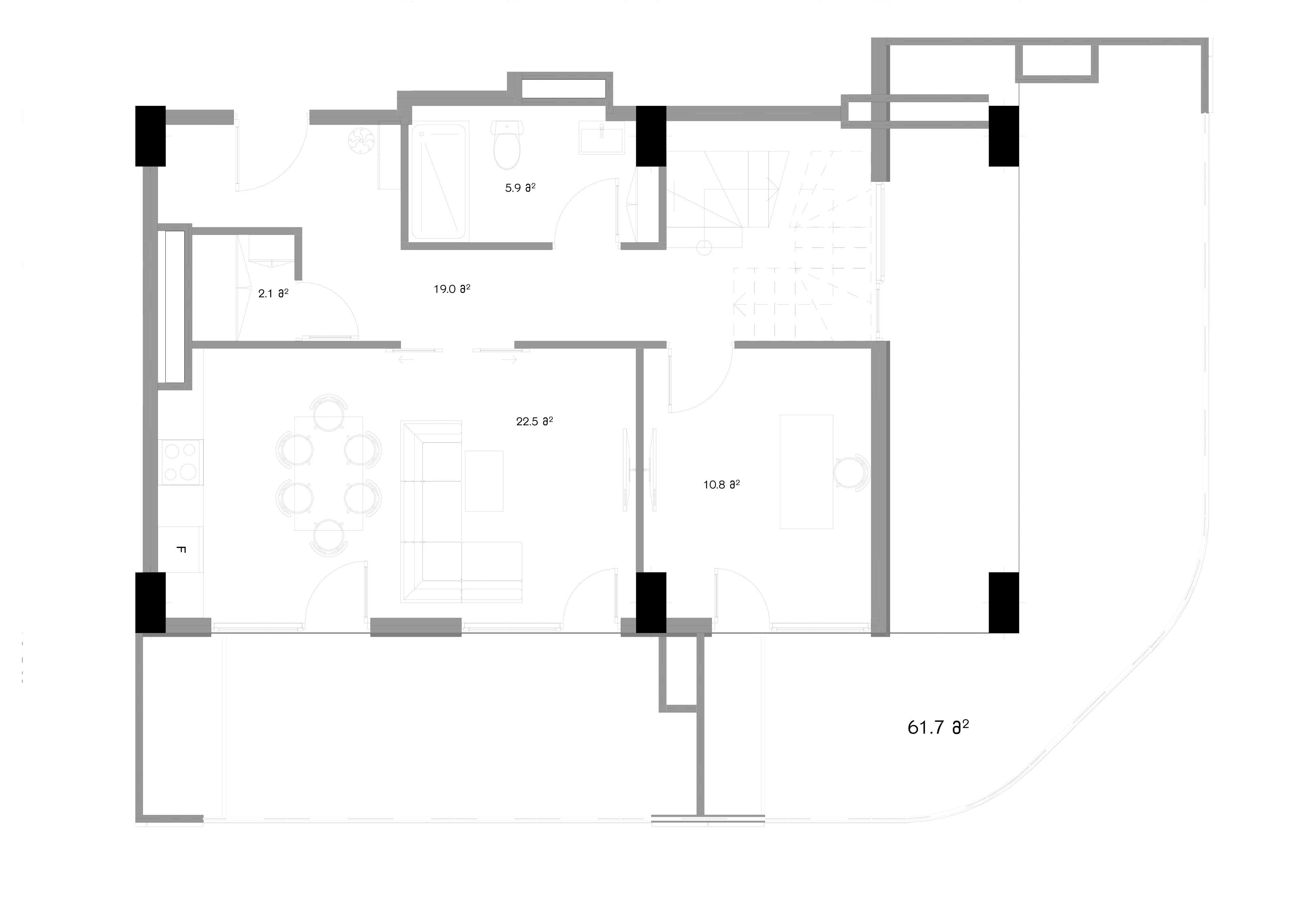 Duplex floor plan