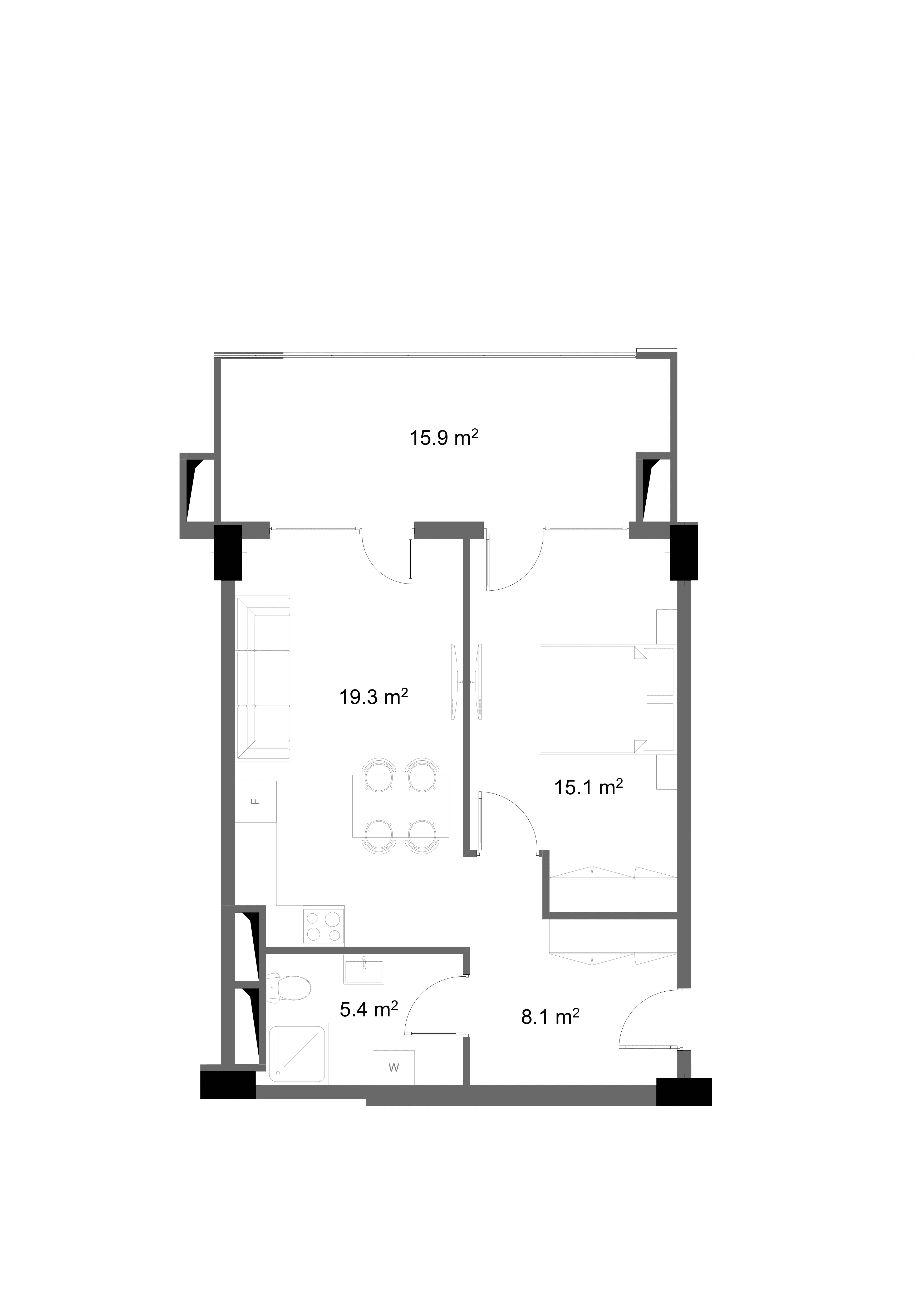 1 Спальня 2117