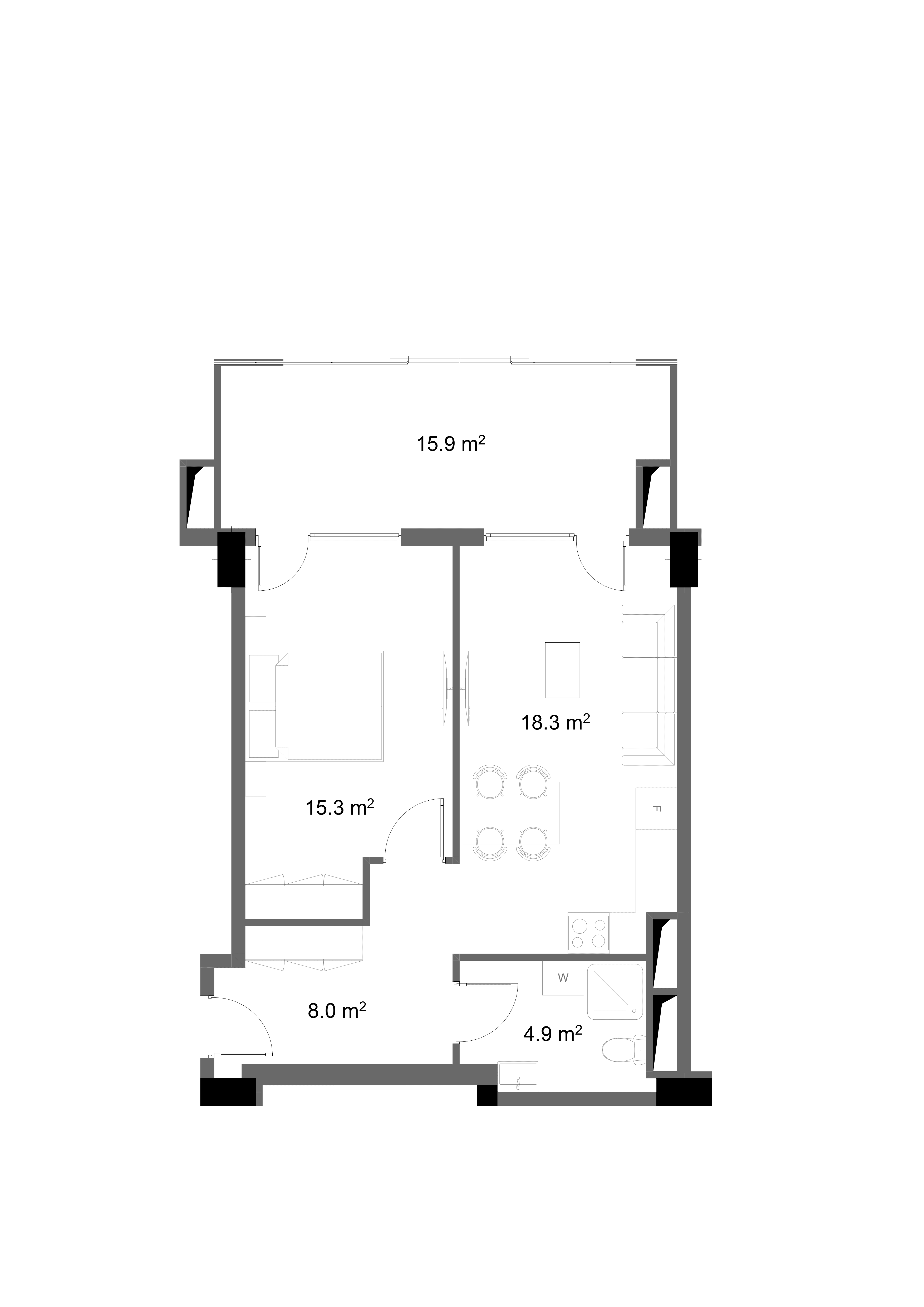 1 Спальня 2118