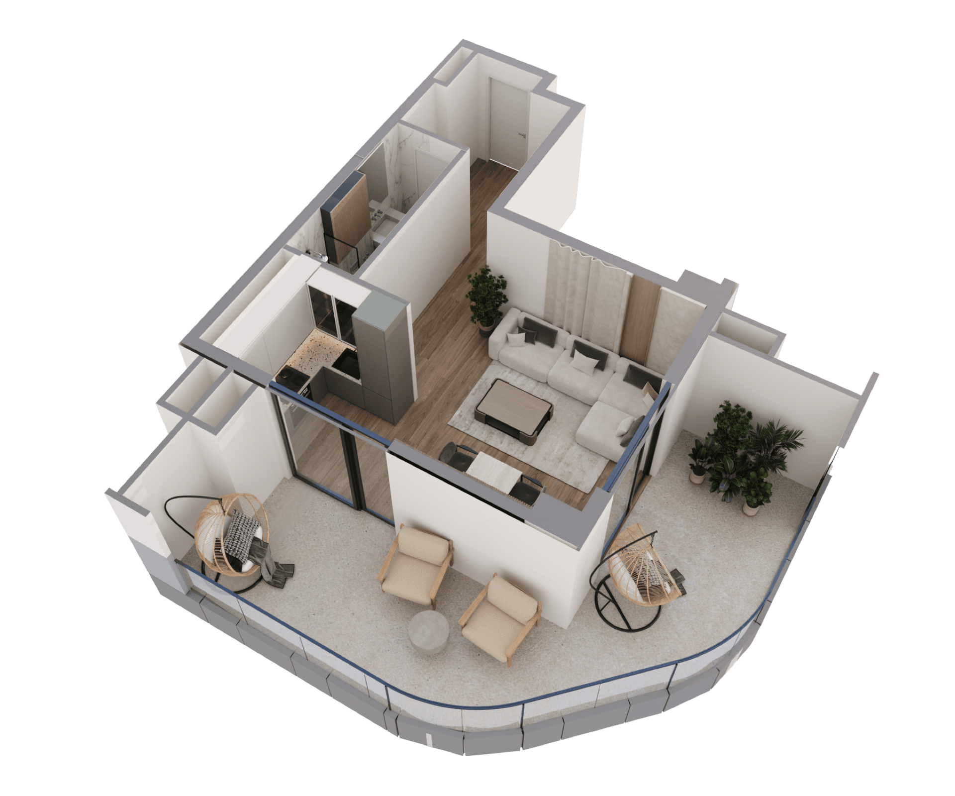 დუპლექსი 3D render