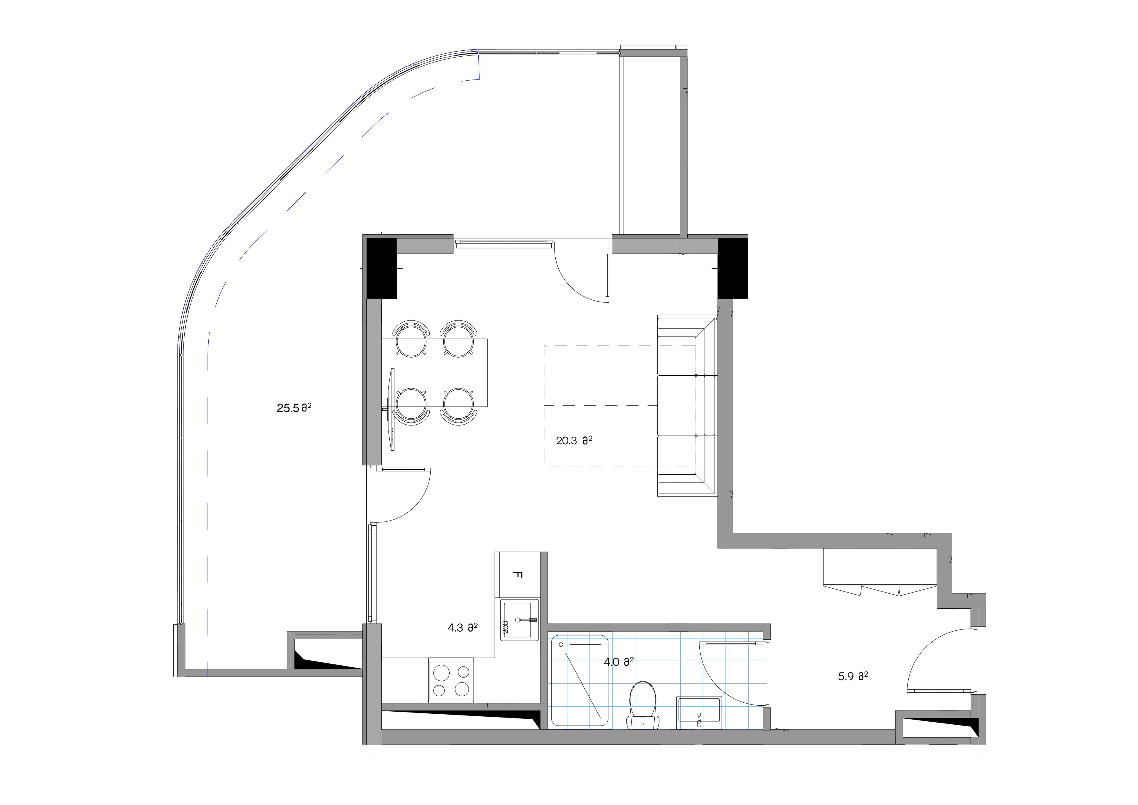 Studio Corner floor plan